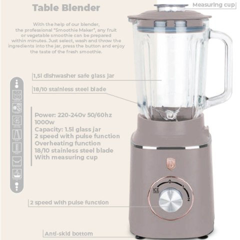 BERLINGER HAUS BLENDER KIELICHOWY MIKSER BERLINGER HAUS BH-9496 TAUPE BERLINGER HAUS BLENDER KIELICHOWY MIKSER BERLINGER HAUS BH-9496 TAUPE