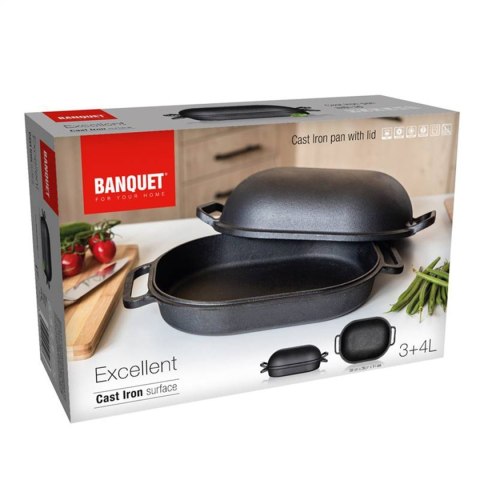 BANQUET BRYTFANNA ŻELIWNA 39cm 3 + 4L BANQUET BANQUET BRYTFANNA ŻELIWNA 39cm 3 + 4L BANQUET