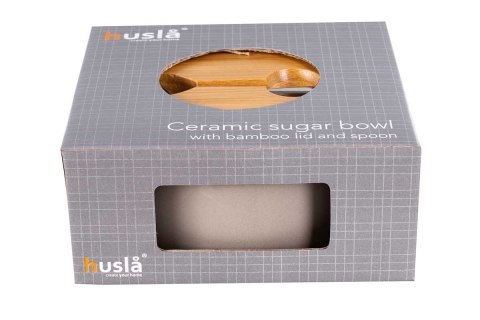 HUSLA CERAMICZNA CUKIERNICA Z ŁYŻECZKĄ HUSLA HYGGE HUSLA CERAMICZNA CUKIERNICA Z ŁYŻECZKĄ HUSLA HYGGE