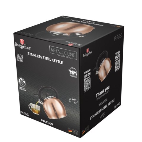 BERLINGER HAUS CZAJNIK 3L BERLINGER HAUS BH-7502 Z GWIZDKIEM ROSE GOLD BERLINGER HAUS CZAJNIK 3L BERLINGER HAUS BH-7502 Z GWIZDKIEM ROSE GOLD