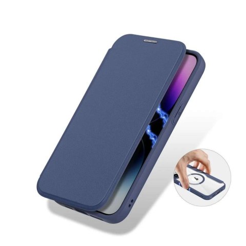 Dux Ducis DUX DUCIS Skin X Pro - futerał z klapką kompatybilny z MagSafe do Apple iPhone 15 Pro Max niebieski Dux Ducis DUX DUCIS Skin X Pro - futerał z klapką kompatybilny z MagSafe do Apple iPhone 15 Pro Max niebieski