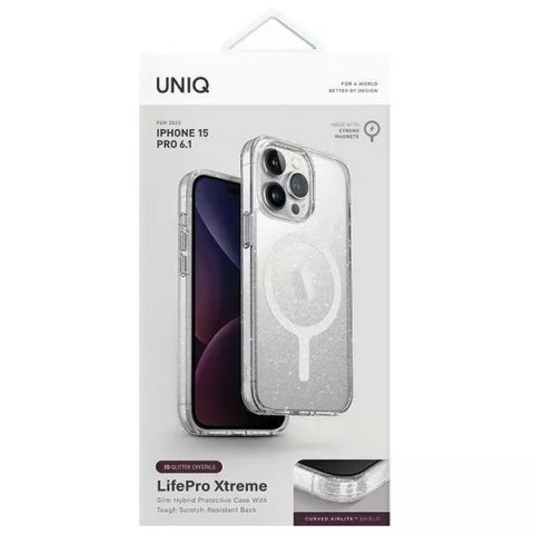 UNIQ Etui UNIQ LifePro Xtreme do iPhone 15 Pro 6.1" Magclick Charging przezroczysty/tinsel lucent UNIQ Etui UNIQ LifePro Xtreme do iPhone 15 Pro 6.1" Magclick Charging przezroczysty/tinsel lucent
