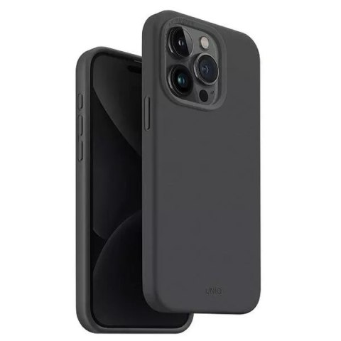 UNIQ Etui UNIQ Lino Hue do iPhone 15 Pro 6.1" Magclick Charging szary/charcoal grey UNIQ Etui UNIQ Lino Hue do iPhone 15 Pro 6.1" Magclick Charging szary/charcoal grey