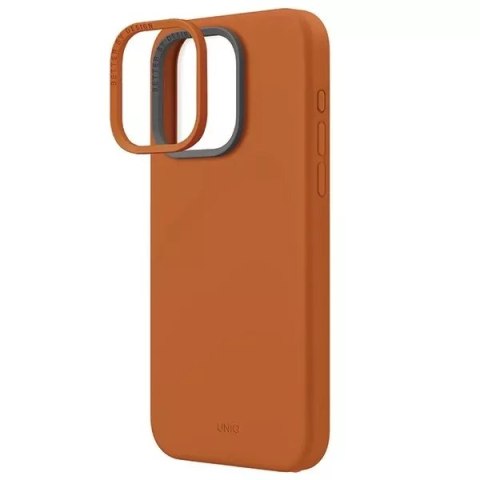 UNIQ Etui UNIQ Lino Hue do iPhone 15 Pro Max 6.7" Magclick Charging pomarańczowy/sunset orange UNIQ Etui UNIQ Lino Hue do iPhone 15 Pro Max 6.7" Magclick Charging pomarańczowy/sunset orange
