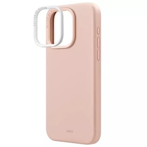 UNIQ Etui UNIQ Lino Hue do iPhone 15 Pro Max 6.7" Magclick Charging różowy/blush pink UNIQ Etui UNIQ Lino Hue do iPhone 15 Pro Max 6.7" Magclick Charging różowy/blush pink
