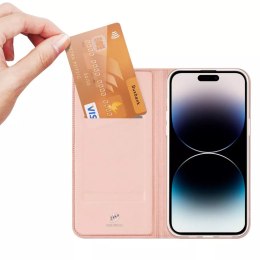 Dux Ducis Etui do iPhone 15 Pro pokrowiec z klapką i portfelem Dux Ducis Skin Pro - różowe