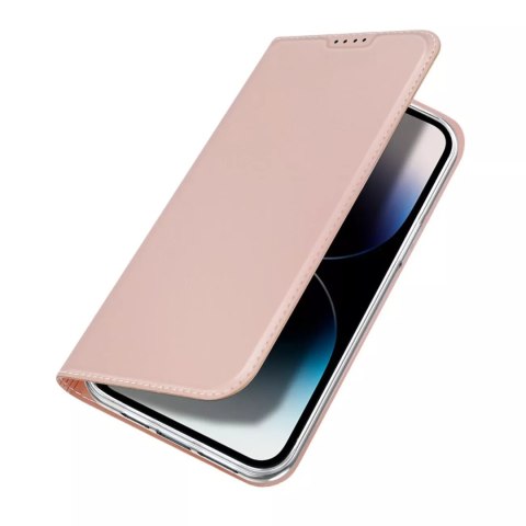 Dux Ducis Etui do iPhone 15 Pro pokrowiec z klapką i portfelem Dux Ducis Skin Pro - różowe Dux Ducis Etui do iPhone 15 Pro pokrowiec z klapką i portfelem Dux Ducis Skin Pro - różowe