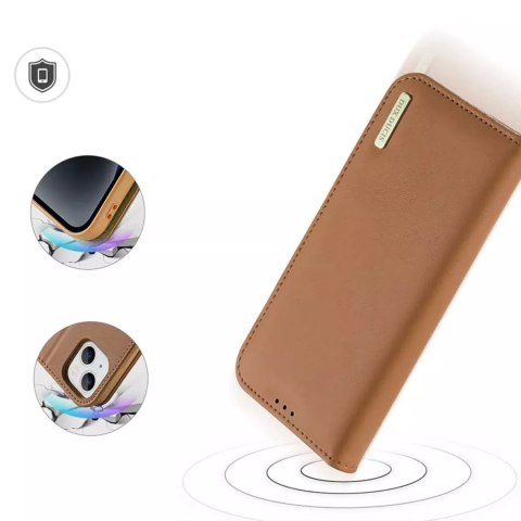 Dux Ducis Etui portfel z blokadą RFID do iPhone 15 Plus Dux Ducis Hivo - brązowe Dux Ducis Etui portfel z blokadą RFID do iPhone 15 Plus Dux Ducis Hivo - brązowe