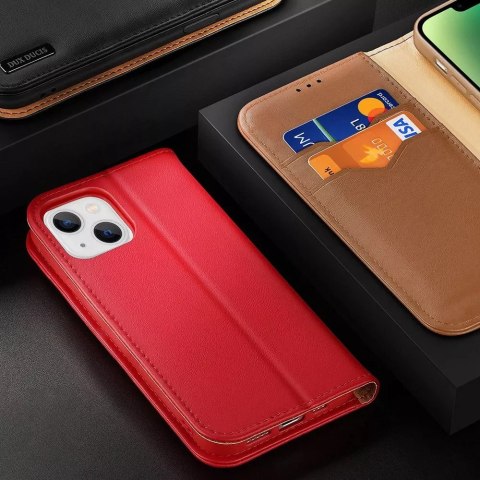 Dux Ducis Etui portfel z blokadą RFID do iPhone 15 Plus Dux Ducis Hivo - brązowe Dux Ducis Etui portfel z blokadą RFID do iPhone 15 Plus Dux Ducis Hivo - brązowe