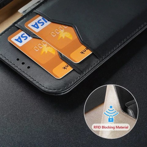 Dux Ducis Etui portfel z blokadą RFID do iPhone 15 Plus Dux Ducis Hivo - brązowe Dux Ducis Etui portfel z blokadą RFID do iPhone 15 Plus Dux Ducis Hivo - brązowe