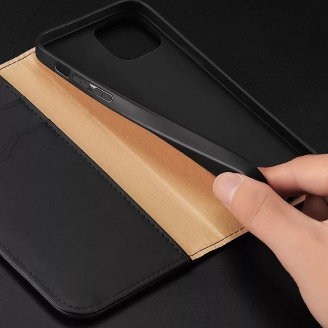 Dux Ducis Etui portfel z blokadą RFID do iPhone 15 Plus Dux Ducis Hivo - brązowe Dux Ducis Etui portfel z blokadą RFID do iPhone 15 Plus Dux Ducis Hivo - brązowe
