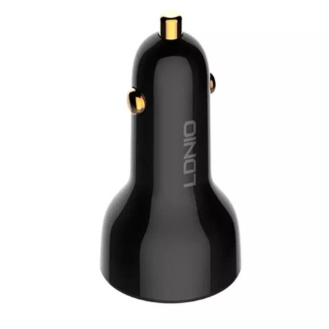 LDNIO Ładowarka samochodowa LDNIO C101, USB + USB-C, 100W + kabel USB-C do Lightning (czarna) LDNIO Ładowarka samochodowa LDNIO C101, USB + USB-C, 100W + kabel USB-C do Lightning (czarna)
