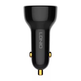 LDNIO Ładowarka samochodowa LDNIO C101, USB + USB-C, 100W + kabel USB-C do USB-C (czarna)