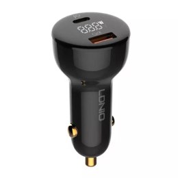 LDNIO Ładowarka samochodowa LDNIO C101, USB + USB-C, 100W + kabel USB-C do USB-C (czarna)