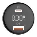 LDNIO Ładowarka samochodowa LDNIO C101, USB + USB-C, 100W + kabel USB-C do USB-C (czarna)