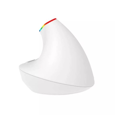 Delux Bezprzewodowa mysz pionowa Delux M618C 2.4G 1600DPI RGB (biała) Delux Bezprzewodowa mysz pionowa Delux M618C 2.4G 1600DPI RGB (biała)