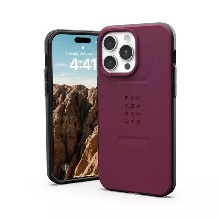 UAG Etui UAG Civilian Magsafe - obudowa ochronna do iPhone 15 Pro Max (bordeaux) UAG Etui UAG Civilian Magsafe - obudowa ochronna do iPhone 15 Pro Max (bordeaux)