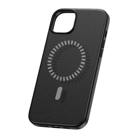 Baseus Magnetyczne Etui na telefon iPhone 15 Plus Baseus Fauxther Series (Czarne) Baseus Magnetyczne Etui na telefon iPhone 15 Plus Baseus Fauxther Series (Czarne)