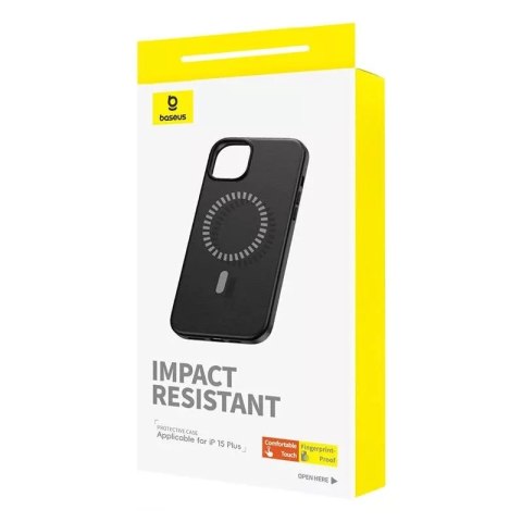 Baseus Magnetyczne Etui na telefon iPhone 15 Plus Baseus Fauxther Series (Czarne) Baseus Magnetyczne Etui na telefon iPhone 15 Plus Baseus Fauxther Series (Czarne)