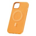 Baseus Magnetyczne Etui na telefon iPhone 15 Plus Baseus Fauxther Series (Pomarańczowe)