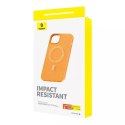 Baseus Magnetyczne Etui na telefon iPhone 15 Plus Baseus Fauxther Series (Pomarańczowe)
