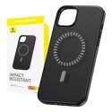 Baseus Magnetyczne Etui na telefon iPhone 15 Pro Max Baseus Fauxther Series (Czarne)