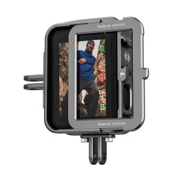 Telesin Alumuniowa obudowa zabezpieczająca Telesin do GoPro Hero 11 / 10 / 9 z uchwytem pionowym