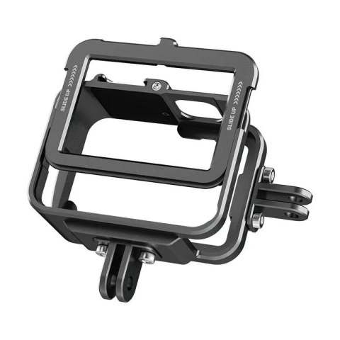 Telesin Alumuniowa obudowa zabezpieczająca Telesin do GoPro Hero 11 / 10 / 9 z uchwytem pionowym Telesin Alumuniowa obudowa zabezpieczająca Telesin do GoPro Hero 11 / 10 / 9 z uchwytem pionowym
