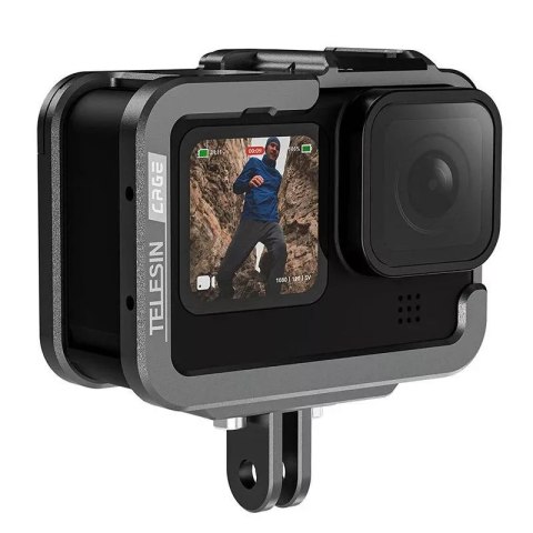 Telesin Alumuniowa obudowa zabezpieczająca Telesin do GoPro Hero 11 / 10 / 9 Telesin Alumuniowa obudowa zabezpieczająca Telesin do GoPro Hero 11 / 10 / 9