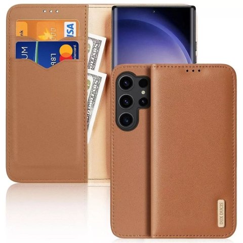 Dux Ducis Etui DUX DUCIS Hivo - skórzane etui portfelik do Samsung Galaxy S24 Plus brązowe Dux Ducis Etui DUX DUCIS Hivo - skórzane etui portfelik do Samsung Galaxy S24 Plus brązowe