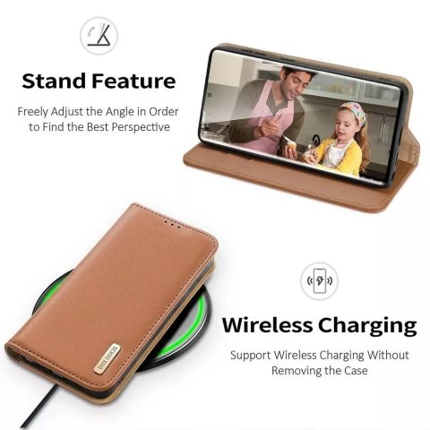 Dux Ducis Etui DUX DUCIS Hivo - skórzane etui portfelik do Samsung Galaxy S24 Plus brązowe Dux Ducis Etui DUX DUCIS Hivo - skórzane etui portfelik do Samsung Galaxy S24 Plus brązowe