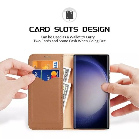 Dux Ducis Etui DUX DUCIS Hivo - skórzane etui portfelik do Samsung Galaxy S24 Plus brązowe Dux Ducis Etui DUX DUCIS Hivo - skórzane etui portfelik do Samsung Galaxy S24 Plus brązowe