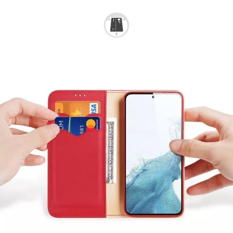 Dux Ducis Etui DUX DUCIS Hivo - skórzane etui portfelik do Samsung Galaxy S24 Plus czerwone Dux Ducis Etui DUX DUCIS Hivo - skórzane etui portfelik do Samsung Galaxy S24 Plus czerwone