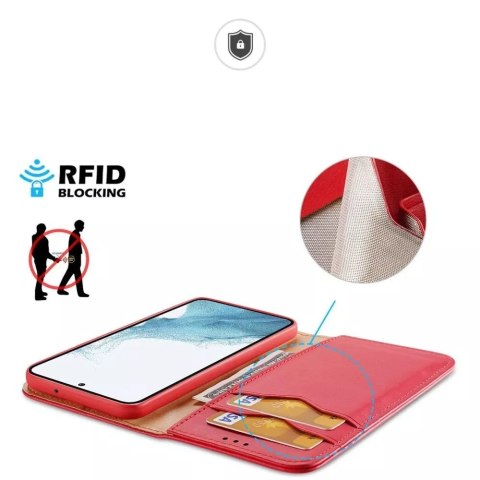 Dux Ducis Etui DUX DUCIS Hivo - skórzane etui portfelik do Samsung Galaxy S24 Plus czerwone Dux Ducis Etui DUX DUCIS Hivo - skórzane etui portfelik do Samsung Galaxy S24 Plus czerwone