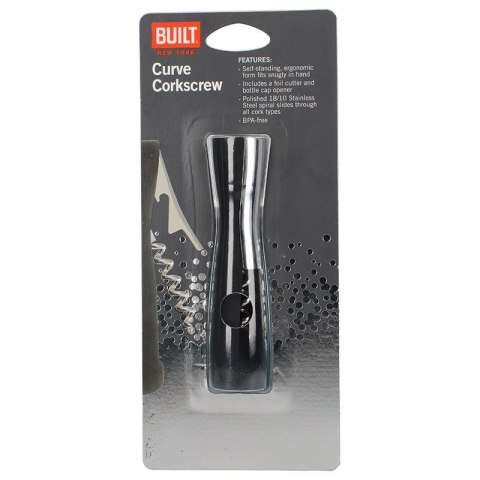 BUILT Curve Corkscrew - Otwieracz do butelek + korkociąg (Black) BUILT Curve Corkscrew - Otwieracz do butelek + korkociąg (Black)