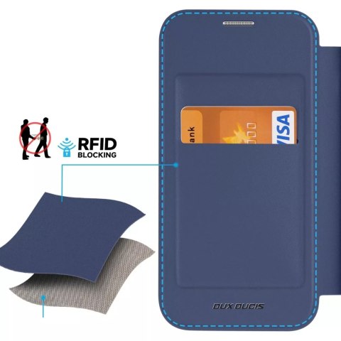 Dux Ducis Etui Dux Ducis Skin X Pro do Samsung S24 z magnetycznym ringiem i klapką - niebieskie Dux Ducis Etui Dux Ducis Skin X Pro do Samsung S24 z magnetycznym ringiem i klapką - niebieskie