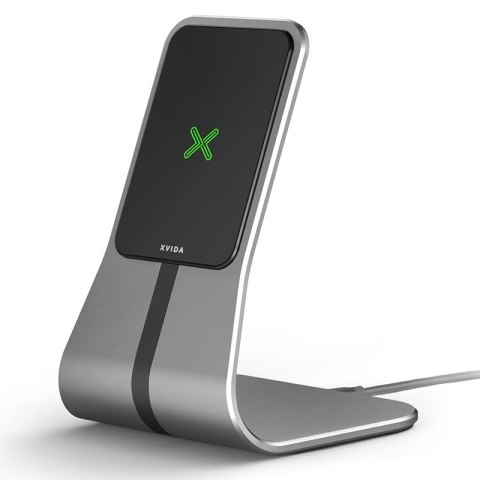 XVIDA (POWER 2) Wireless Charging Desk Stand - Ładowarka indukcyjna Qi 7.5W na biurko, aluminium (srebrny) XVIDA (POWER 2) Wireless Charging Desk Stand - Ładowarka indukcyjna Qi 7.5W na biurko, aluminium (srebrny)