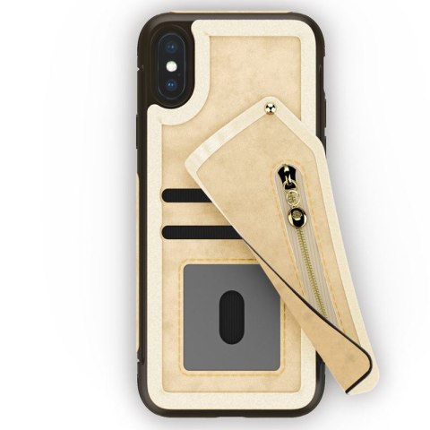 Zizo Nebula Wallet Case - Skórzane etui iPhone X z kieszeniami na karty + saszetka na zamek + szkło 9H na ekran (Tan/Brown) Zizo Nebula Wallet Case - Skórzane etui iPhone X z kieszeniami na karty + saszetka na zamek + szkło 9H na ekran (Tan/Brown)