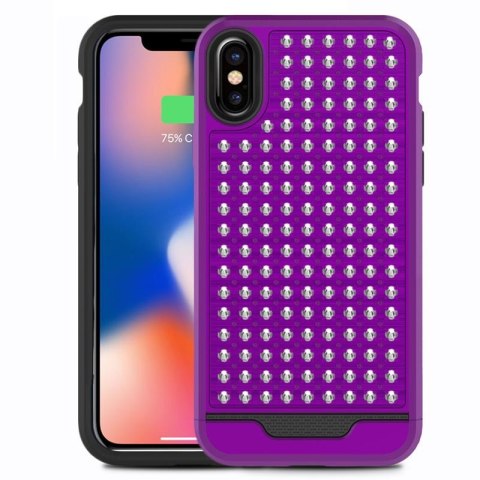 Zizo Star Diamond Hybrid Cover - Etui iPhone X (Purple/Black) Zizo Star Diamond Hybrid Cover - Etui iPhone X (Purple/Black)