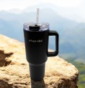 KAMILLE STALOWY KUBEK TERMICZNY TERMOS 1200ml Z RĄCZKĄ I SŁOMKĄ KM-2172