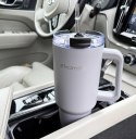 KAMILLE STALOWY KUBEK TERMICZNY TERMOS 1200ml Z RĄCZKĄ I SŁOMKĄ KM-2173