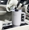 KAMILLE STALOWY KUBEK TERMICZNY TERMOS 1200ml Z RĄCZKĄ I SŁOMKĄ KM-2173