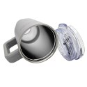 KAMILLE STALOWY KUBEK TERMICZNY TERMOS 1200ml Z RĄCZKĄ I SŁOMKĄ KM-2173