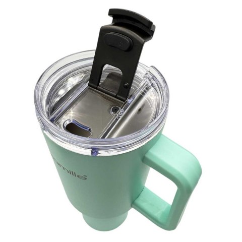 KAMILLE STALOWY KUBEK TERMICZNY TERMOS 1200ml Z RĄCZKĄ I SŁOMKĄ KM-2175 KAMILLE STALOWY KUBEK TERMICZNY TERMOS 1200ml Z RĄCZKĄ I SŁOMKĄ KM-2175