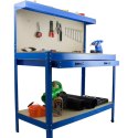 E-hurtownia Solidny Stół Warsztatowy z Szufladą Haki Uchwyty 100 kg 115x55 cm