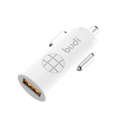 Budi - Ładowarka samochodowa USB, 18W, QC3.0 (Biały) Budi - Ładowarka samochodowa USB, 18W, QC3.0 (Biały)