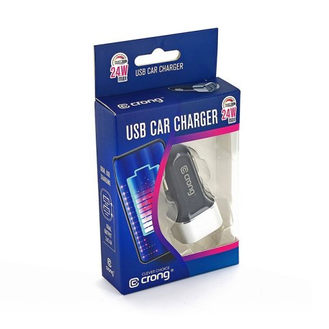 Crong Power Car Charger 24W - Ładowarka samochodowa 2xUSB 2.4A (aluminium) Crong Power Car Charger 24W - Ładowarka samochodowa 2xUSB 2.4A (aluminium)