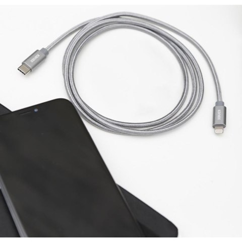 Kanex DuraBraid - Kabel połączeniowy USB-C (Power Delivery) na Lightning certyfikat MFi 1,2 m (Silver) Kanex DuraBraid - Kabel połączeniowy USB-C (Power Delivery) na Lightning certyfikat MFi 1,2 m (Silver)