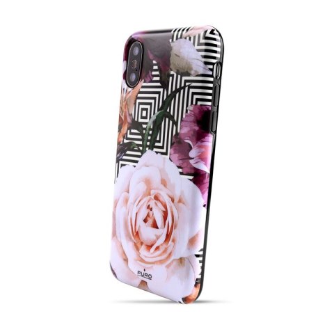 PURO Glam Geo Flowers - Etui iPhone Xs / X (Pink Peonies) PURO Glam Geo Flowers - Etui iPhone Xs / X (Pink Peonies)