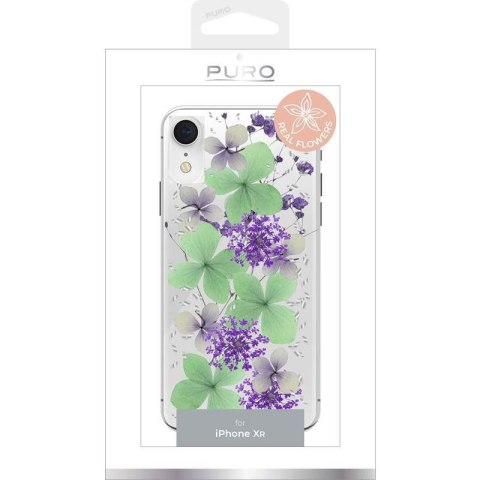 PURO Glam Hippie Chic Cover - Etui iPhone XR (prawdziwe płatki kwiatów zielone) PURO Glam Hippie Chic Cover - Etui iPhone XR (prawdziwe płatki kwiatów zielone)